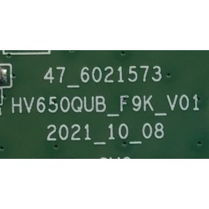 T-CON PARA TV SONY / NUMERO DE PARTE 44-9771907O / 47_6021573 / 44-97719070 / HV650QUB_F9K_V01 / PANEL KD-75X80K / KD75X80K